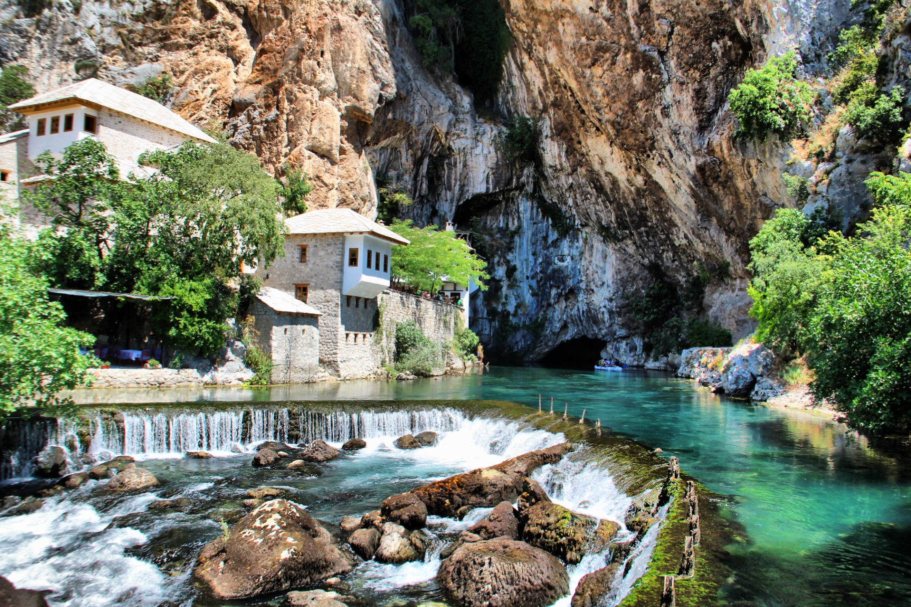 Blagaj Tekke monastery at the source of the Buna River